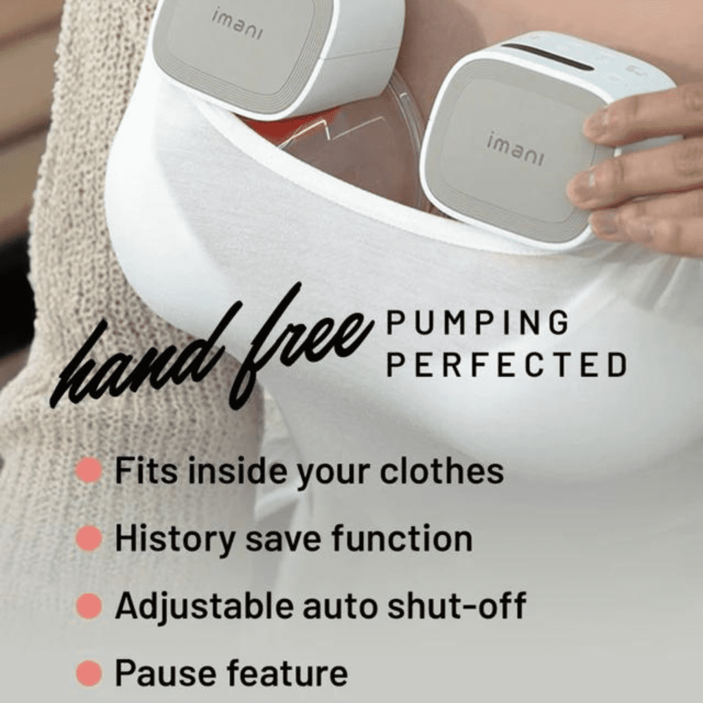 imani i2 plus wearable breast pump with dual charging dock