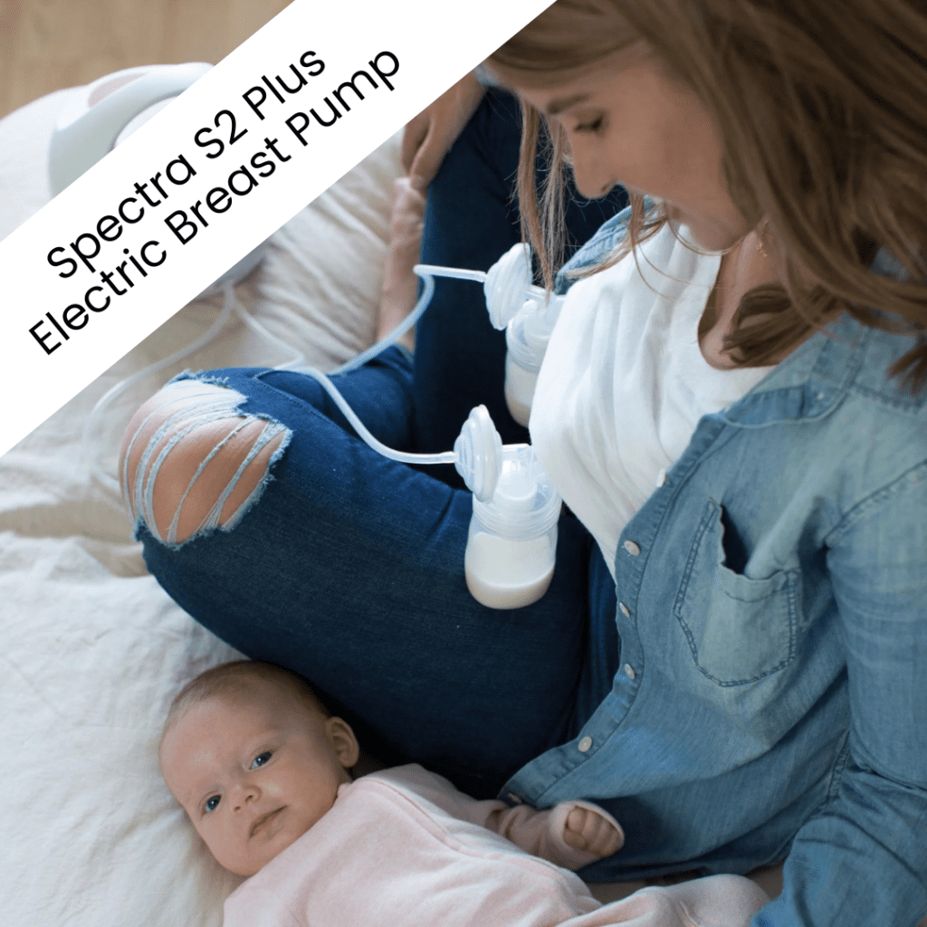 mom using the spectra s2 plus electric breast pump